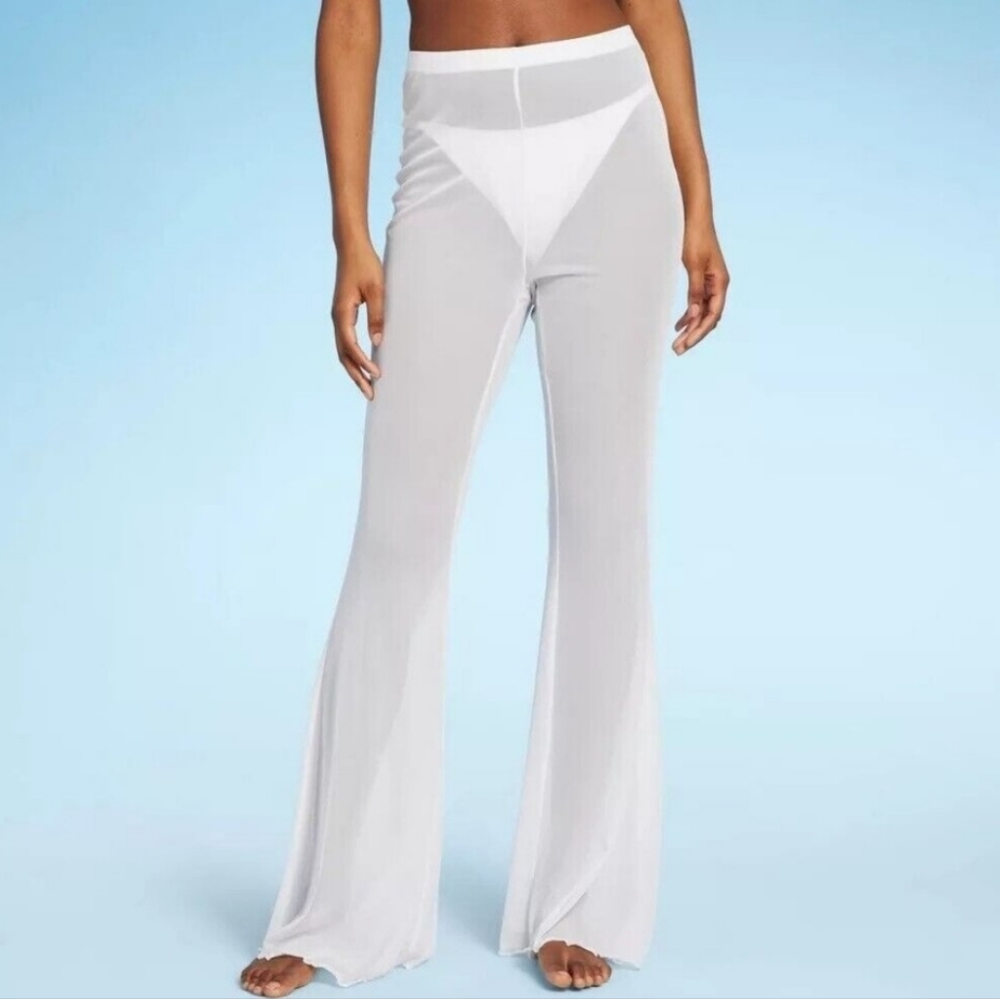 Wild Fable Sheer White Swim Coverup Pants